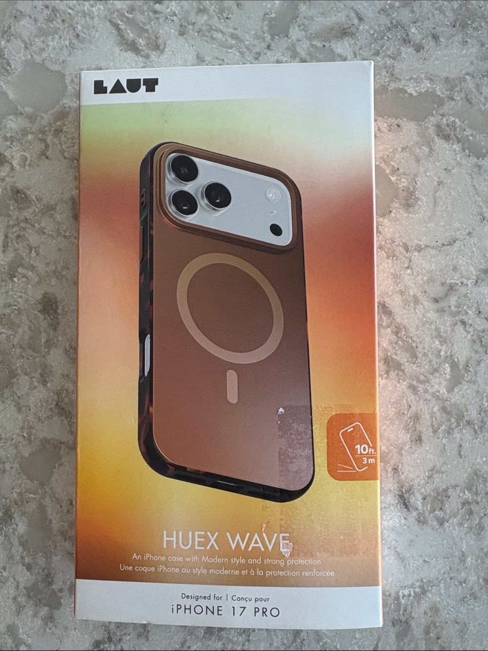 LAUT Huex Wave iPhone 17 Pro Case — Beautiful Carmel Gold - NEW